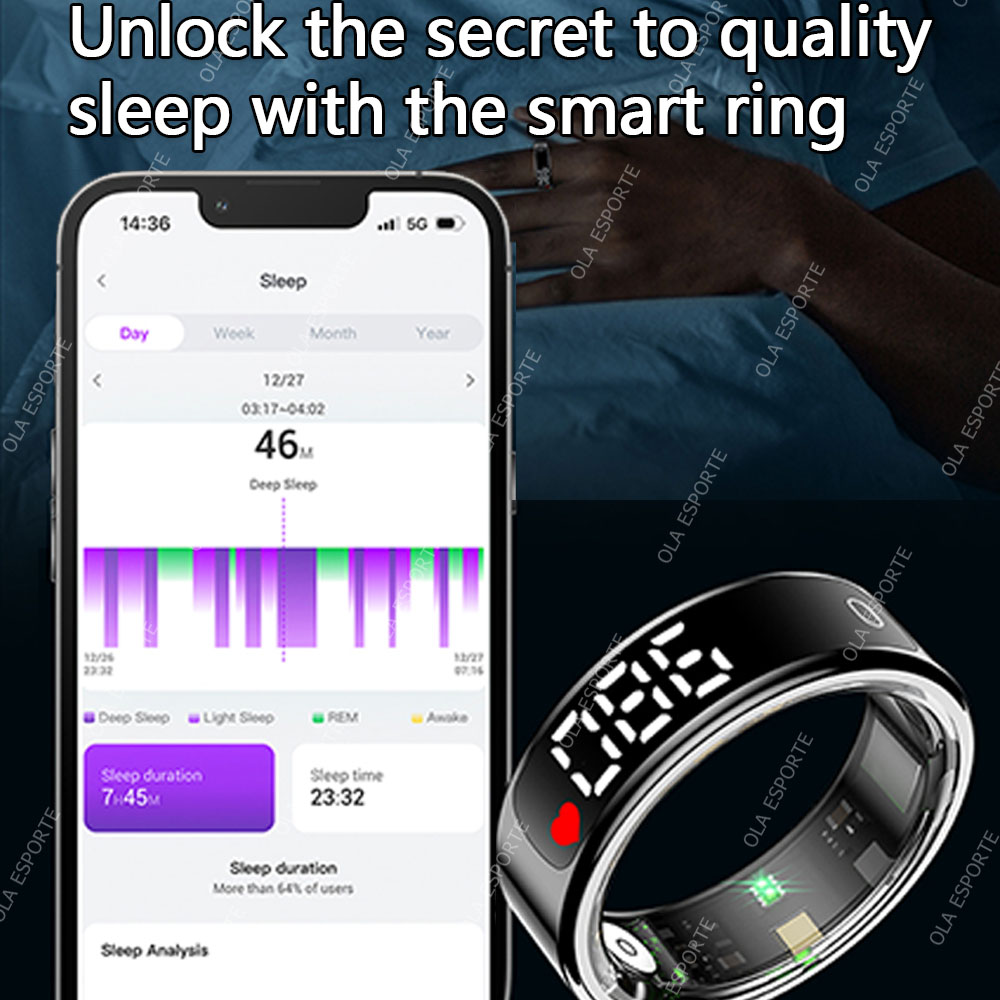 Smart Ring with Charging Case  - đánh giá và giá Blood Pressure Monitor