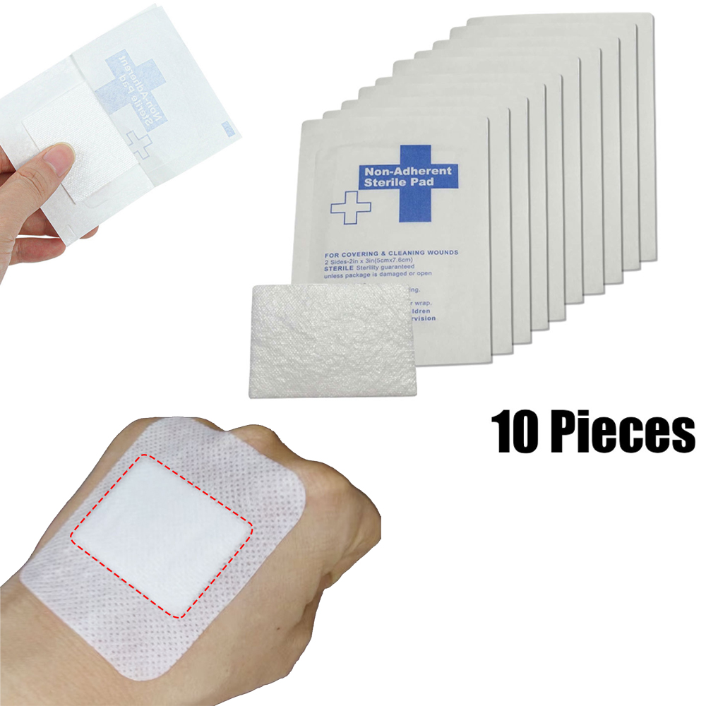 10Pieces 5*7.5cm 100% Cotton W - đánh giá và giá First Aid Kit